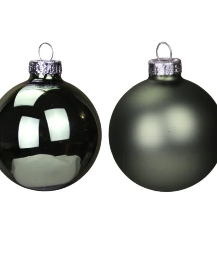 Bolas de Natal Verde 8cm Conjunto de 12 Unidades