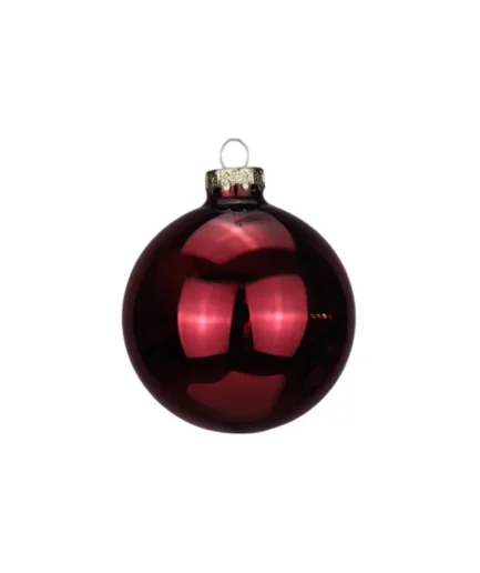 Bola de Natal Vermelho Escuro 8cm 1 Unidade